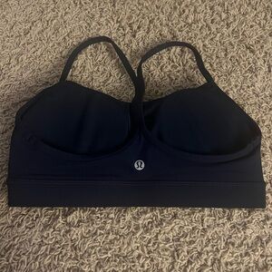 NWOT Lululemon Flow Y Sports Bra Navy Women’s Size 8